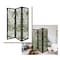 Homeroots 3 Panel Green Room Divider with Tropical leaf 376793 - alternate 3